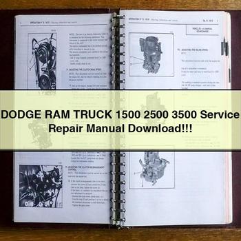 Dodge RAM Truck 1500 2500 3500 Workshop Service Repair Manual PDF Download