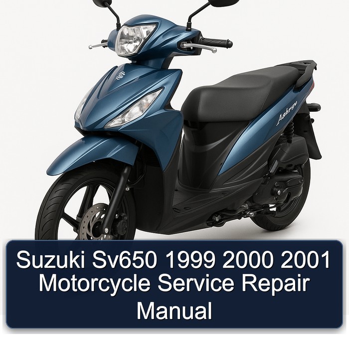 Suzuki Sv650 1999 2000 2001 Motorcycle Manual de servicio y reparación