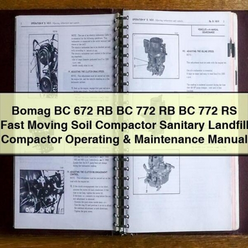 Bomag BC 672 RB BC 772 RB BC 772 RS Soil Compactor Operating & Maintenance Manual PDF Download