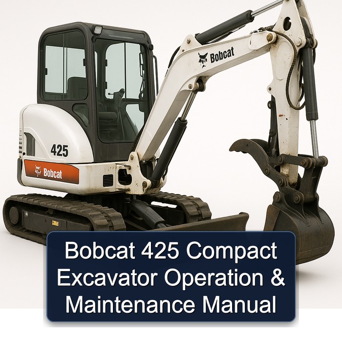 Bobcat 425 Compact Excavator Operation & Maintenance Manual