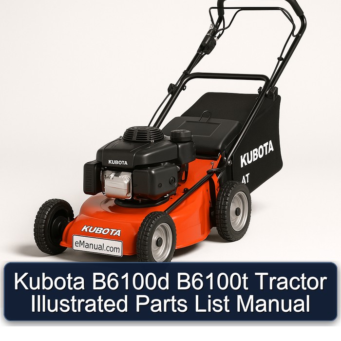 Kubota B6100d B6100t Tractor Illustrated Parts List Manual