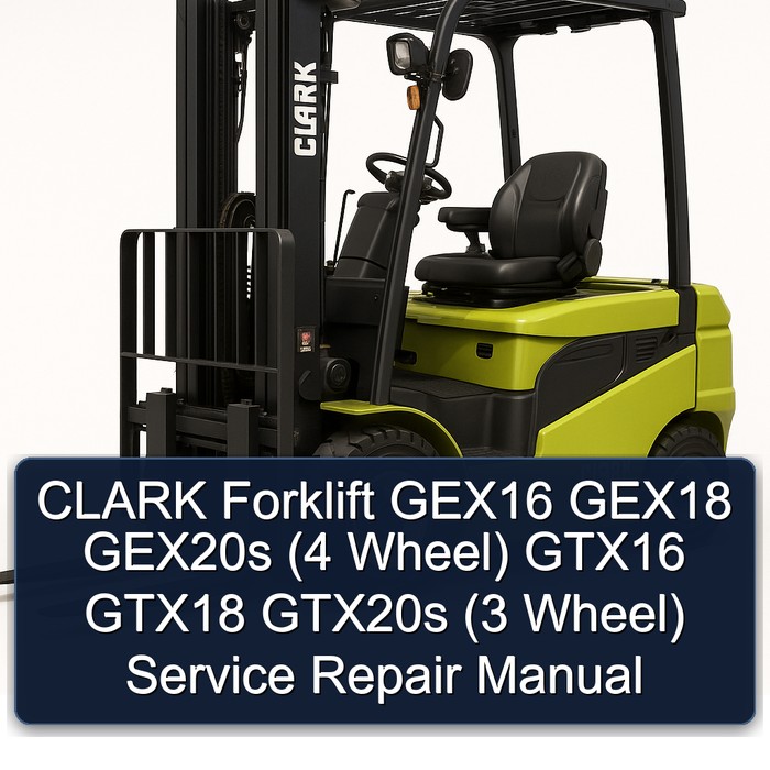 Manual de Servicio y Reparación - Carretillas Elevadoras CLARK GEX16, GEX18, GEX20s (4 Ruedas) GTX16, GTX18, GTX20s (3 Ruedas)
