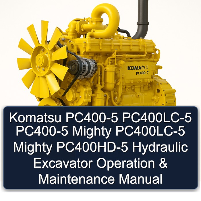 Komatsu PC400-5 PC400LC-5 PC400-5 Mighty PC400LC-5 Mighty PC400HD-5 Hydraulic Excavator Operation & Maintenance Manual 