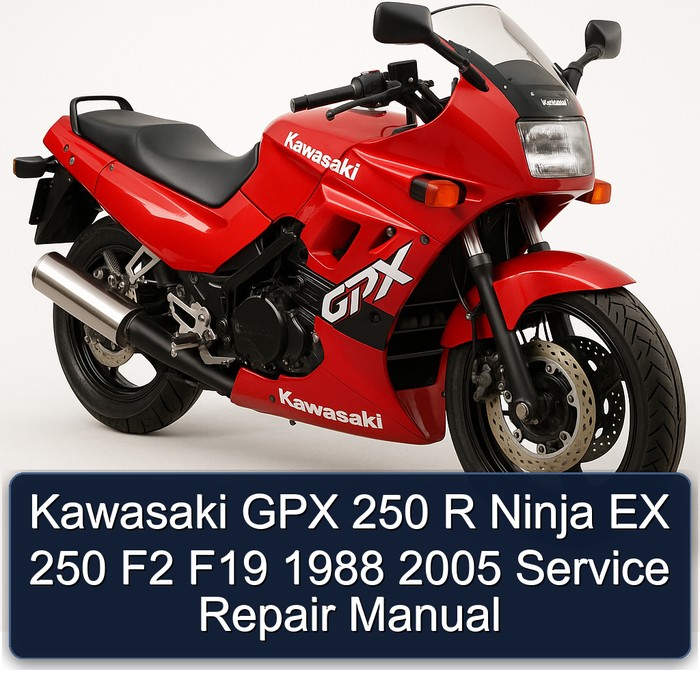 Kawasaki GPX 250 R Ninja EX 250 F2 F19 1988 2005 Service Repair Manual