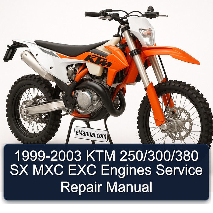 1999-2003 KTM 250/300/380 SX MXC EXC Engines Service Repair Manual