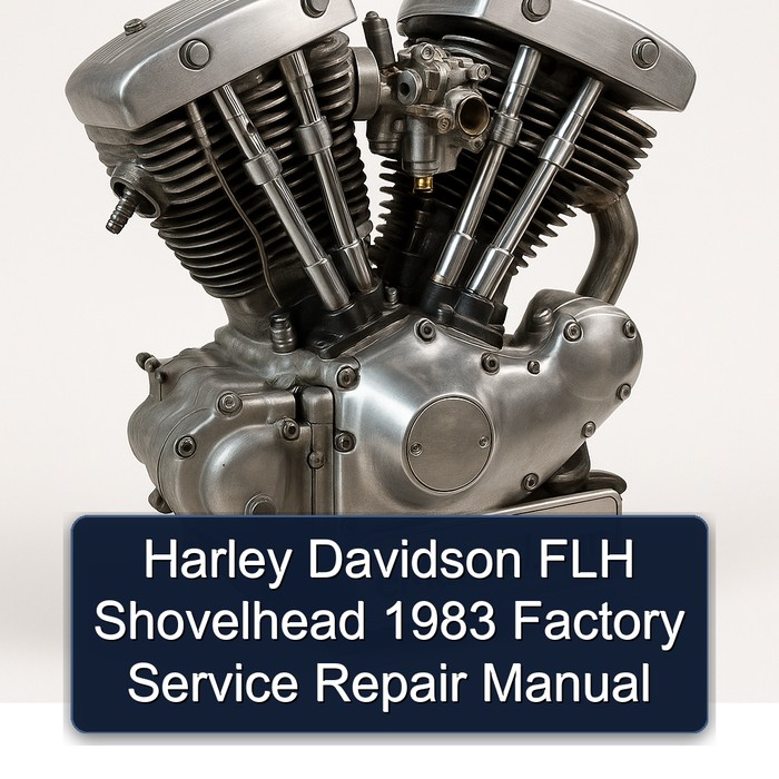 Manual de Reparación y Servicio de Fábrica Harley Davidson FLH Shovelhead 1983