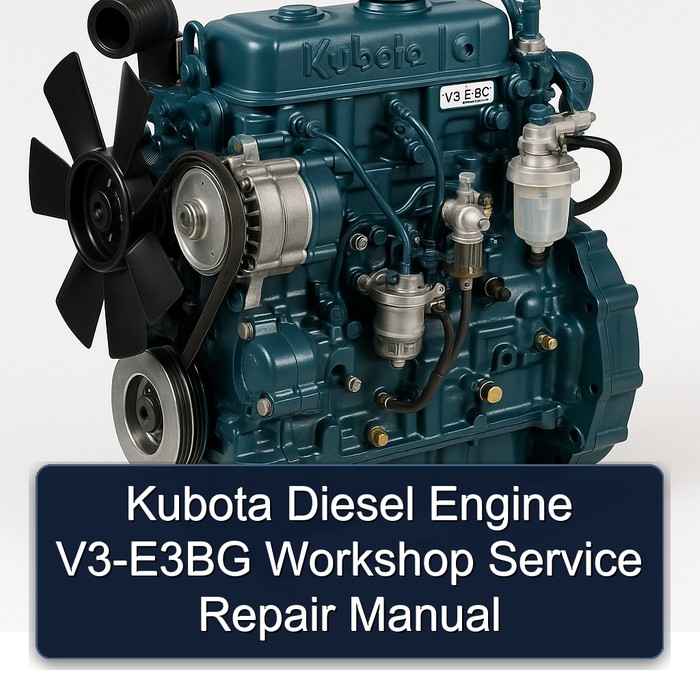 Kubota Diesel Engine V3-E3BG Workshop Manual de servicio y reparación