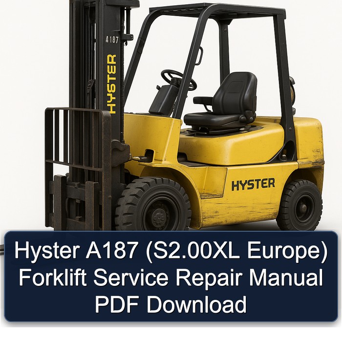 Hyster A187 (S2.00XL Europe) - Werkstatt- und Reparaturhandbuch (PDF)