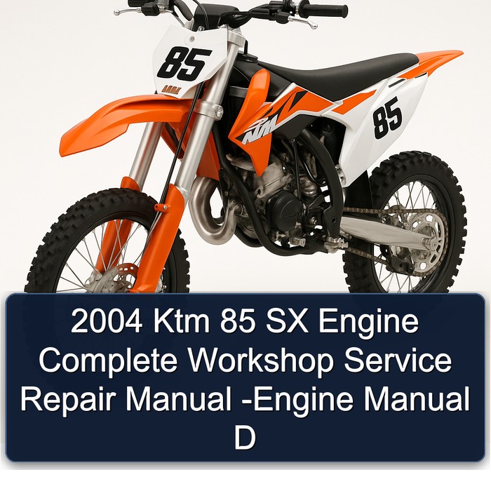 2004 Ktm 85 SX Engine Complete Workshop Service Repair Manual -Engine Manual D