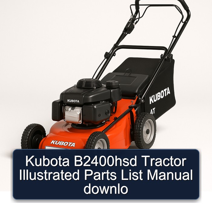 Kubota B2400hsd Tractor Illustrated Parts List Manual downlo
