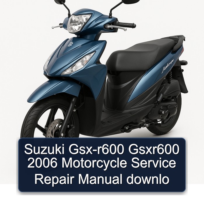 Suzuki Gsx-r600 Gsxr600 2006 Motorcycle Manual de servicio y reparación downlo