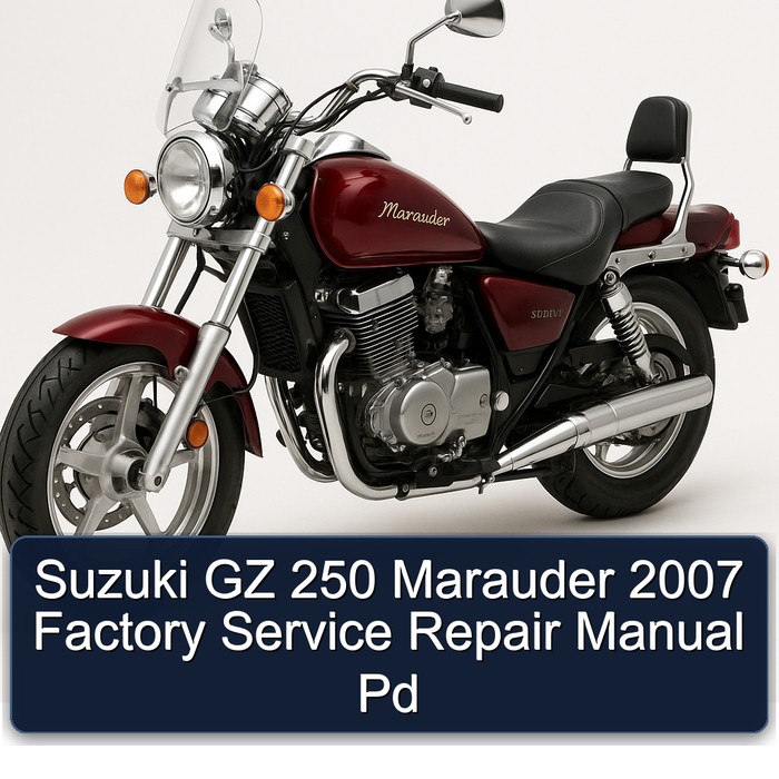 Suzuki GZ 250 Marauder 2007 Factory Manual de servicio y reparación Pd