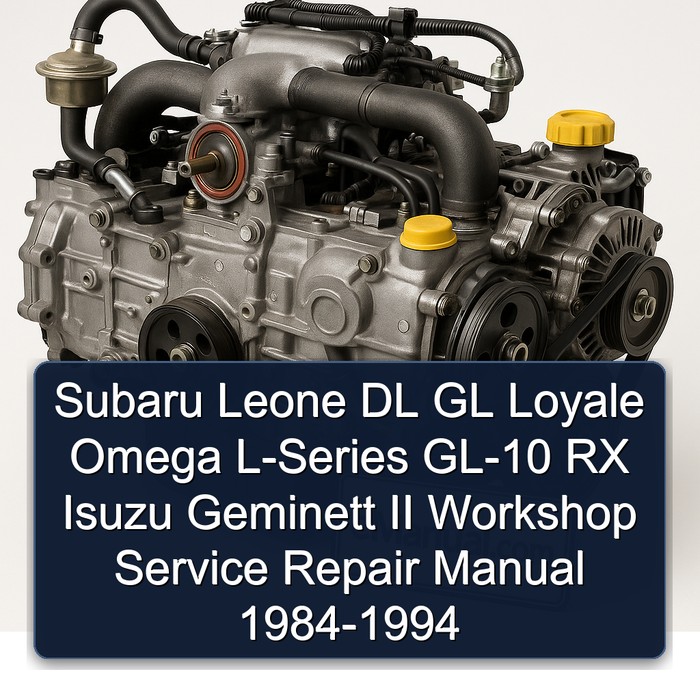 Subaru Leone DL GL Loyale Omega L-Series GL-10 RX Isuzu Geminett II Workshop Service Repair Manual 1984-1994