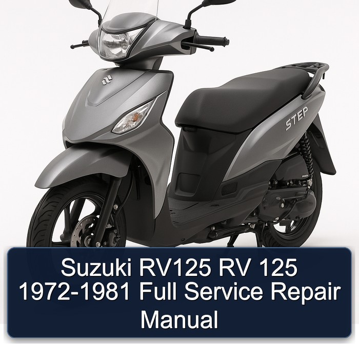 Suzuki RV125 RV 125 1972-1981 Full Manual de servicio y reparación