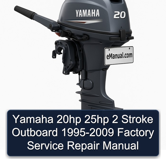 Yamaha 20hp 25hp 2 Stroke Outboard 1995-2009 Factory Manual de servicio y reparación