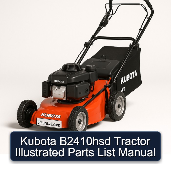 Kubota B2410hsd Tractor Illustrated Parts List Manual