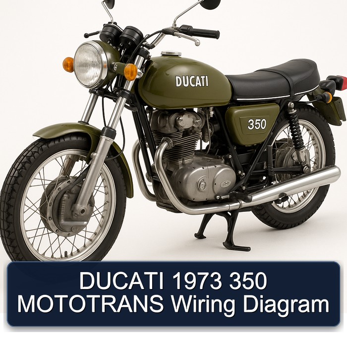 DUCATI 1973 350 MOTOTRANS Wiring Diagram