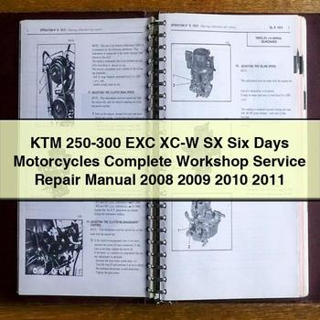 Ktm 250-300 Exc Xc-W SX Six Days Motorcycles Workshop Service Repair Manual PDF Download