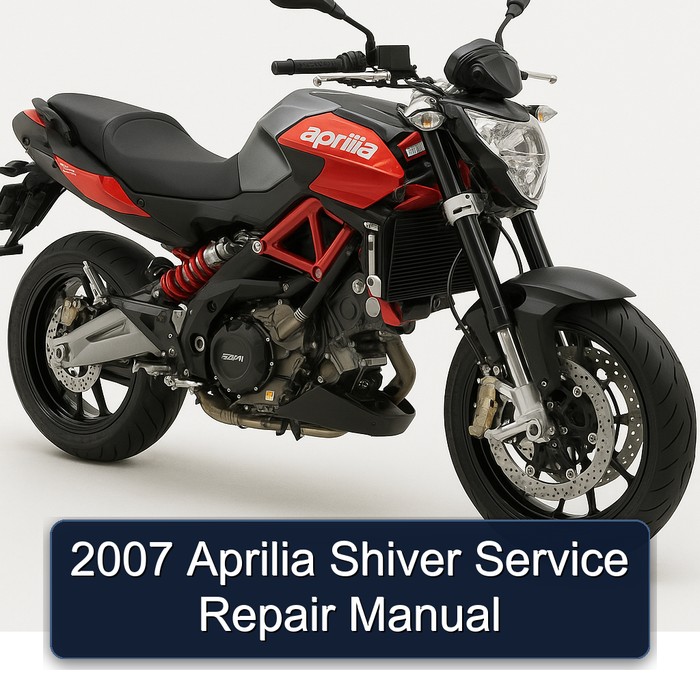 2007 Aprilia Shiver Manual de servicio y reparación