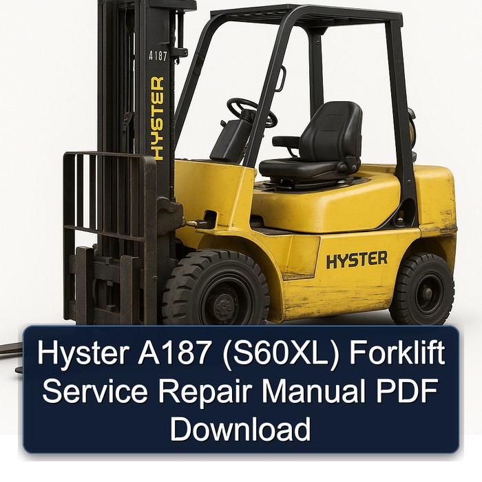 Hyster A187 (S60XL) Gabelstapler: Reparaturhandbuch PDF Download