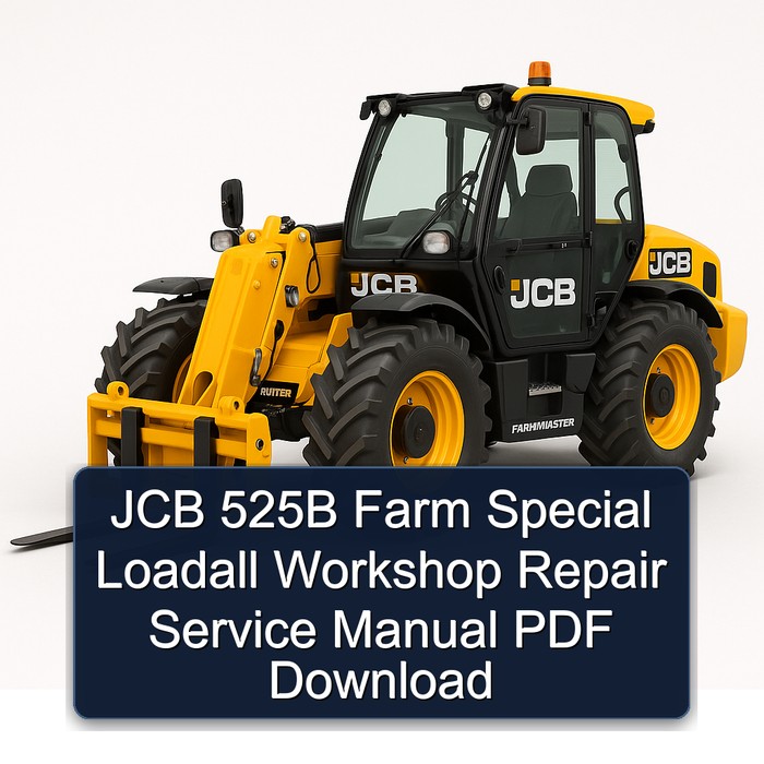 JCB 525B Farm Special Loadall Workshop Repair Service Manual PDF Download