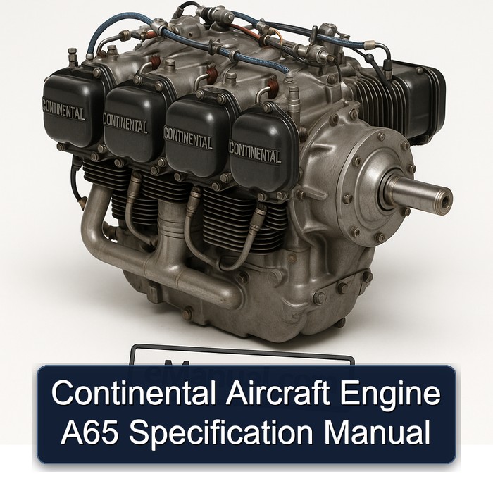 Continental Aircraft Engine A65 Specification Manual 