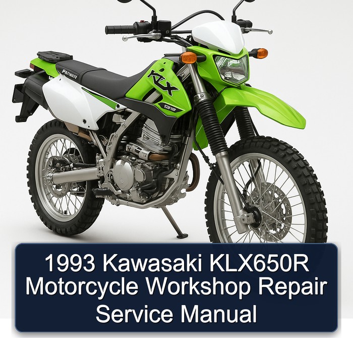 1993 Kawasaki KLX650R Motorcycle Workshop Repair Service Manual