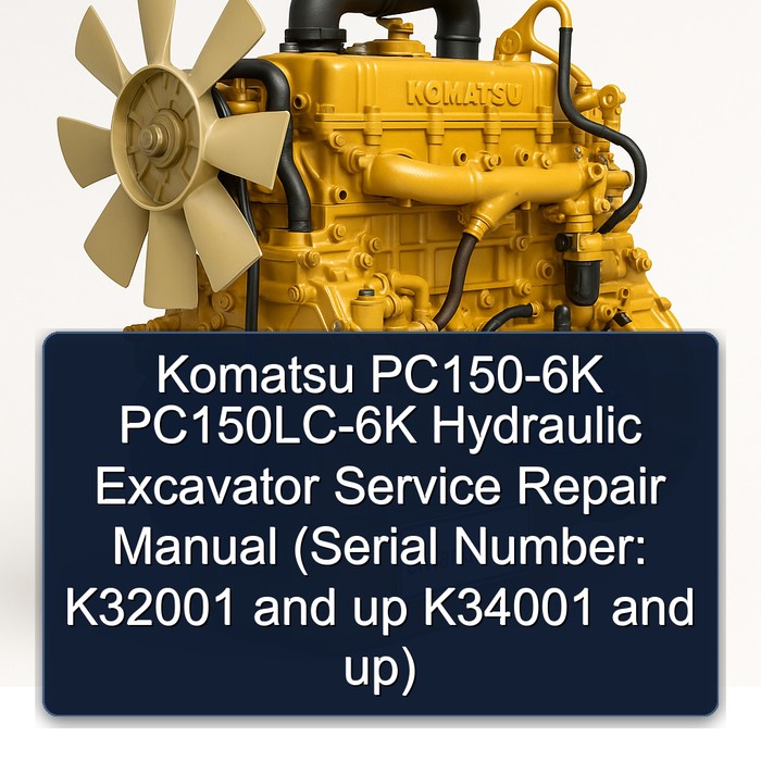 Komatsu PC150-6K PC150LC-6K Hydraulic Excavator Service Repair Manual (Serial Number: K32001 and up K34001 and up) 