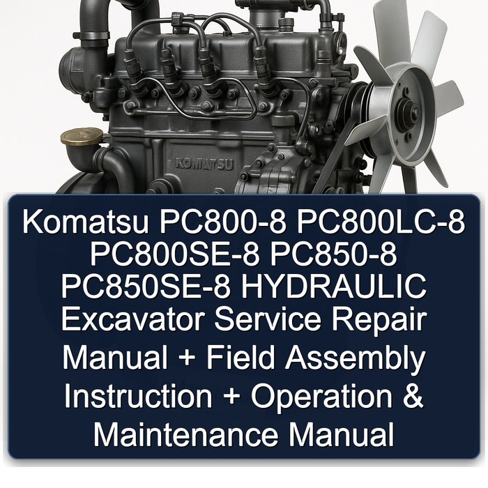 Manual de Servicio, Reparación y Montaje de Excavadoras Hidráulicas Komatsu PC800-8, PC800LC-8, PC800SE-8, PC850-8, PC850SE-8 + Operación y Mantenimiento