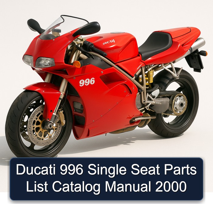 Ducati 996 Single Seat Parts List Catalog Manual 2000