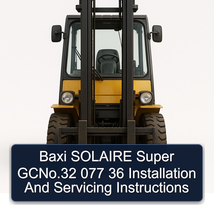 Baxi Solaire Super GCNo.32 077 36 Installation and Servicing Instructions PDF Download