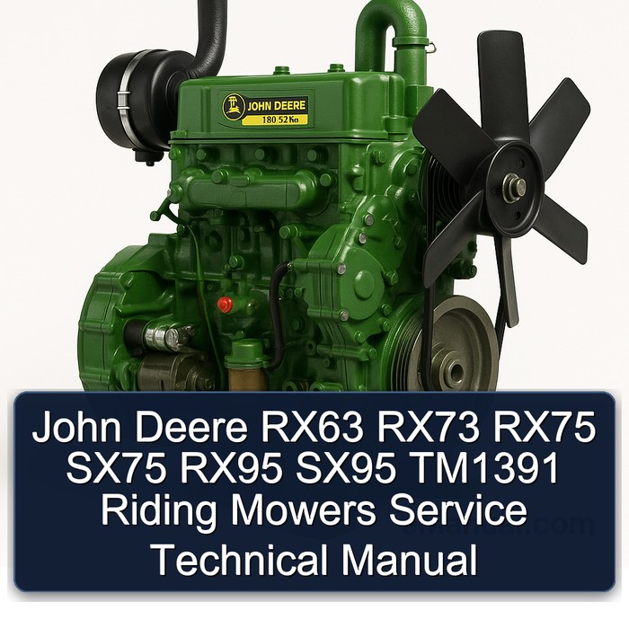 John Deere RX63 RX73 RX75 SX75 RX95 SX95 TM1391 Riding Mowers Service Technical Manual
