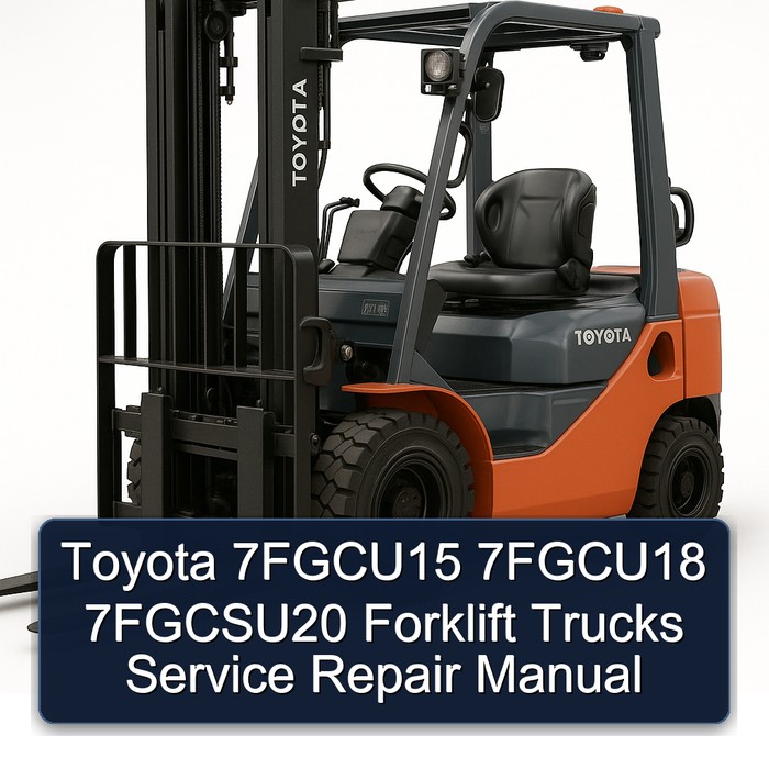 Toyota Gabelstapler 7FGCU15, 7FGCU18, 7FGCSU20: Service- und Reparaturhandbuch