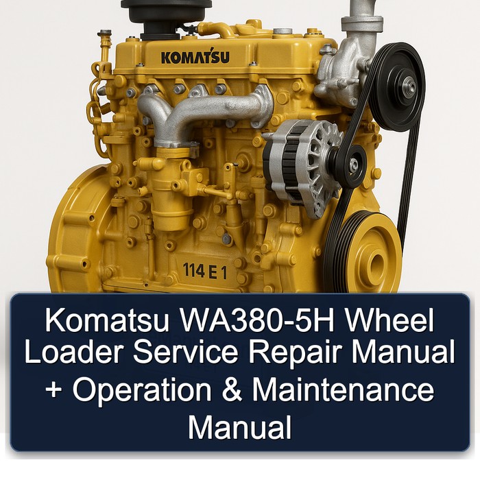Komatsu WA380-5H Wheel Loader Service Repair Manual + Operation & Maintenance Manual