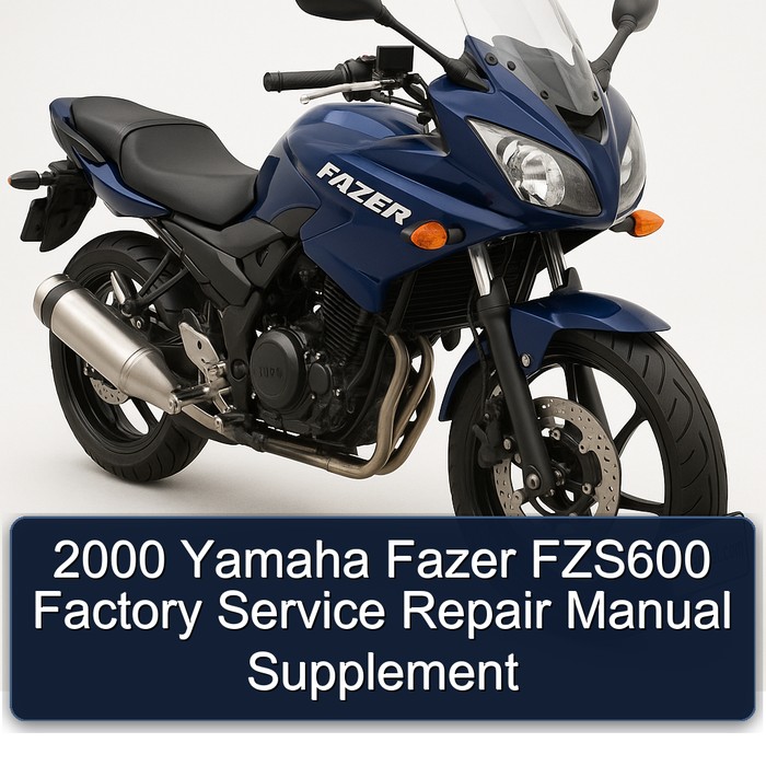 2000 Yamaha Fazer FZS600 Factory Manual de servicio y reparación Supplement