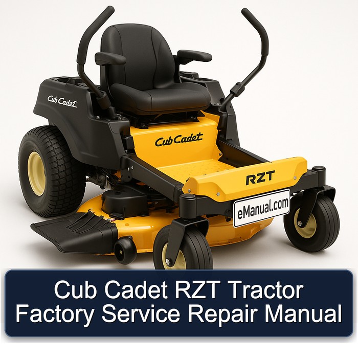 Cub Cadet Rzt Tractor Workshop Service Repair Manual PDF Download