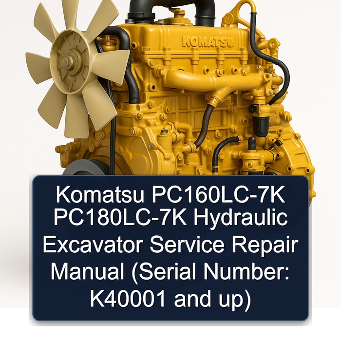 Komatsu PC160LC-7K PC180LC-7K Hydraulic Excavator Service Repair Manual (Serial Number: K40001 and up)