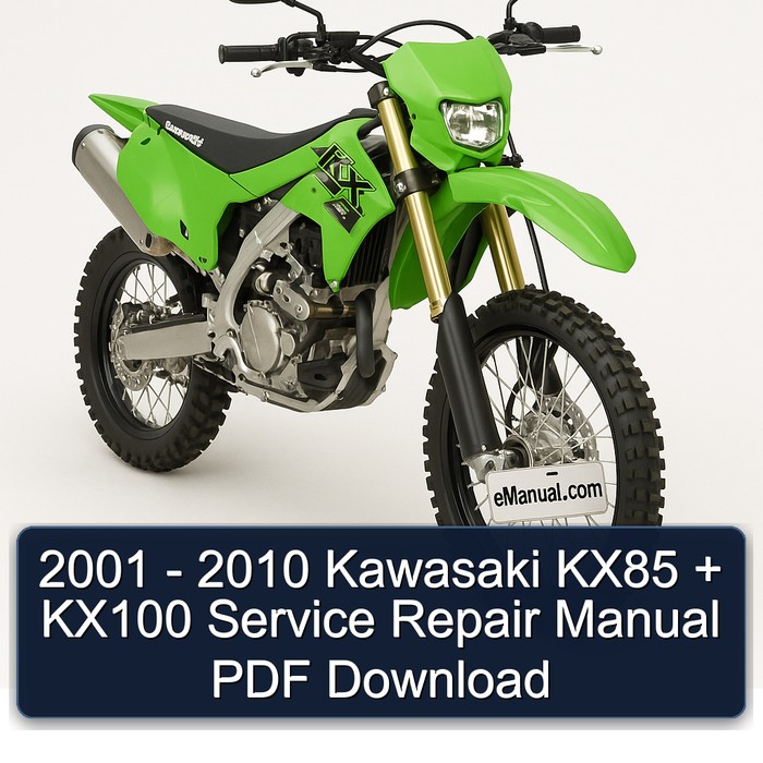 2001 - 2010 Kawasaki KX85 + KX100 Manual de servicio y reparación PDF Download