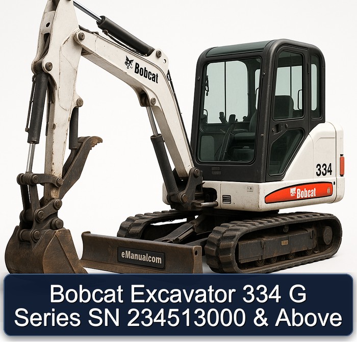 Bobcat Excavator 334 G Series SN 234513000 & Above