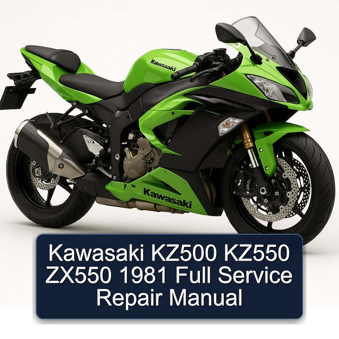 Kawasaki KZ500 KZ550 ZX550 1981 Full Manual de servicio y reparación