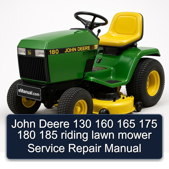 John Deere 130-185 Rasenmäher Service- und Reparaturhandbuch