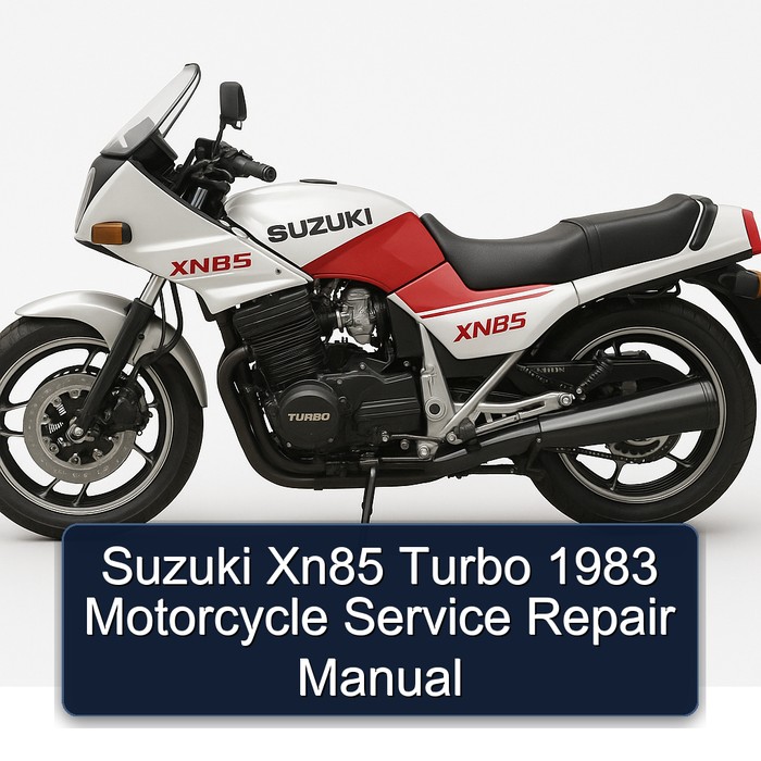 Suzuki Xn85 Turbo 1983 Motorcycle Manual de servicio y reparación