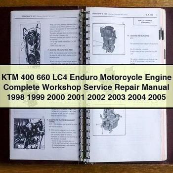 Ktm 400 660 LC4 Enduro Motorcycle Engine Workshop Service Repair Manual PDF Download
