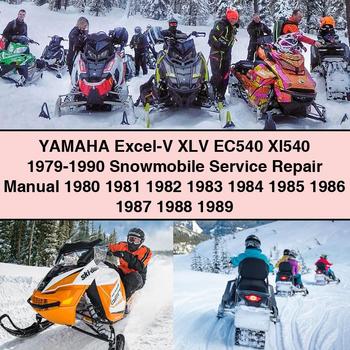 Yamaha Excel-V XLV EC540 Xl540 1979-1990 Snowmobile Manual de servicio y reparación 1980 1981 1982 1983 1984 1985 1986 1987 1988 1989