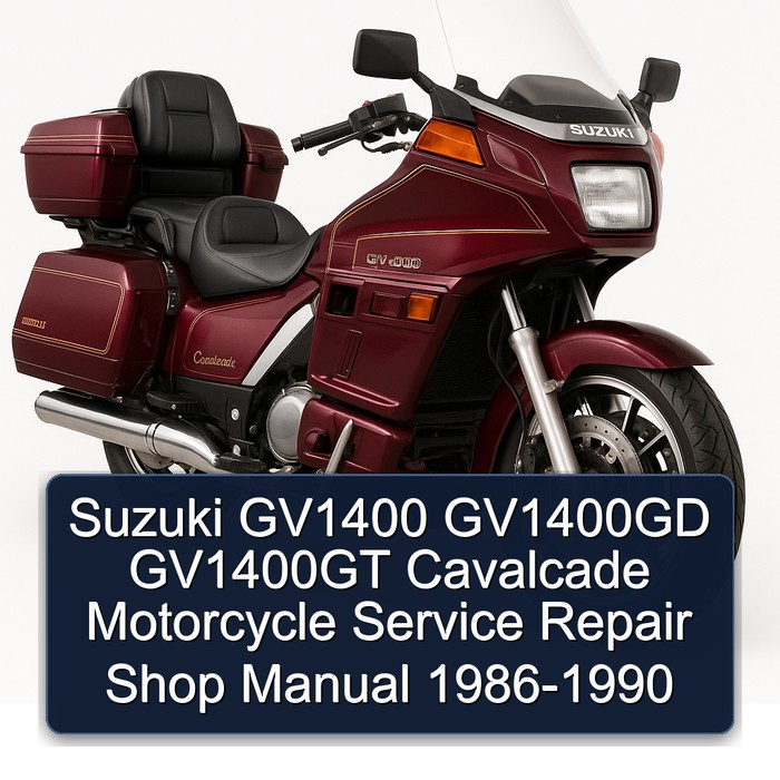Suzuki GV1400 GV1400GD GV1400GT Cavalcade Motorcycle Service Repair Shop Manual 1986-1990