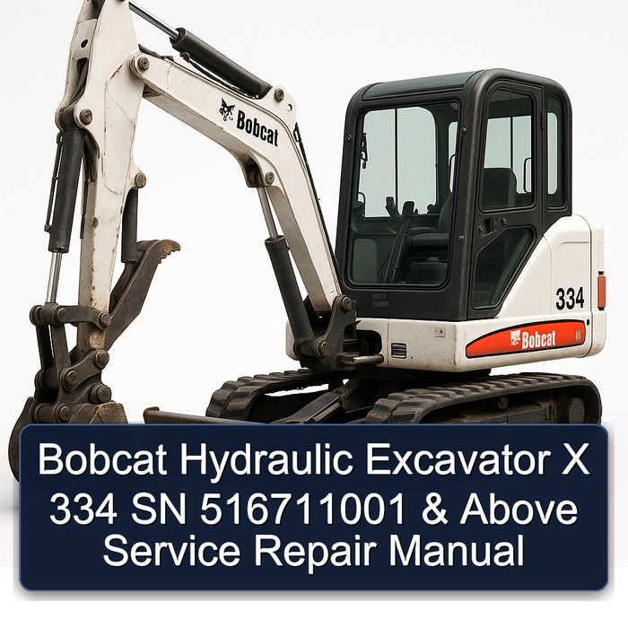 Bobcat Hydraulic Excavator X 334 SN 516711001 & Above Service Repair Manual