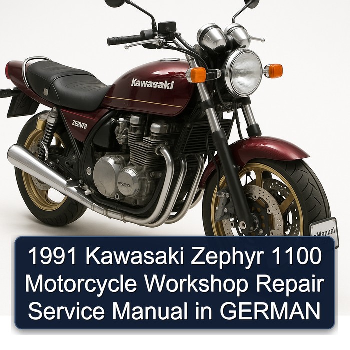 1991 Kawasaki Zephyr 1100 Motorcycle Workshop Repair Service Manual in GERMAN