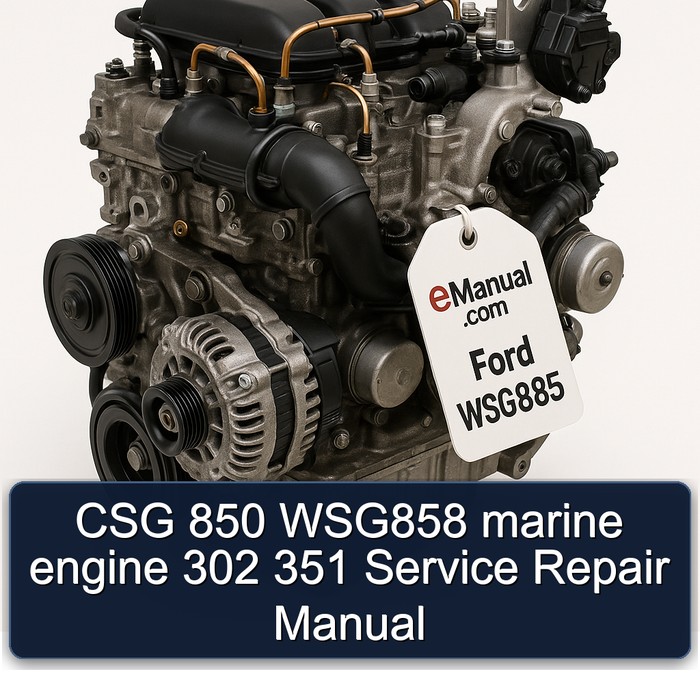 Manual de Reparación y Servicio - Motor Marino CSG 850 WSG858 302 351