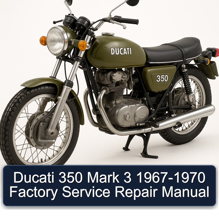 Ducati 350 Mark 3 1967-1970 Factory Manual de servicio y reparación