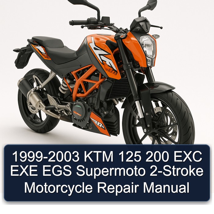 1999-2003 KTM 125 200 EXC EXE EGS Supermoto 2-Stroke Motorcycle Repair Manual